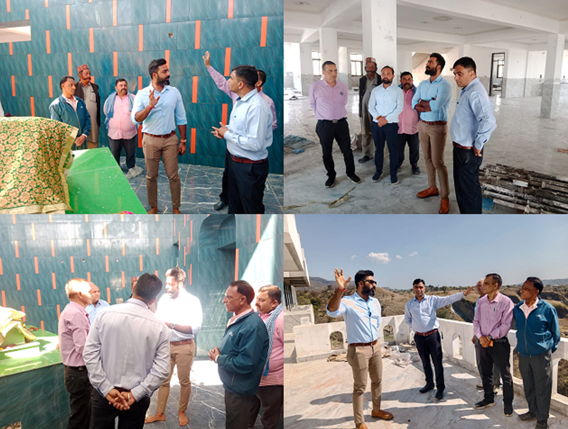 Deputy Commissioner took stock of the beautification and development works of Peer Gauns temple.